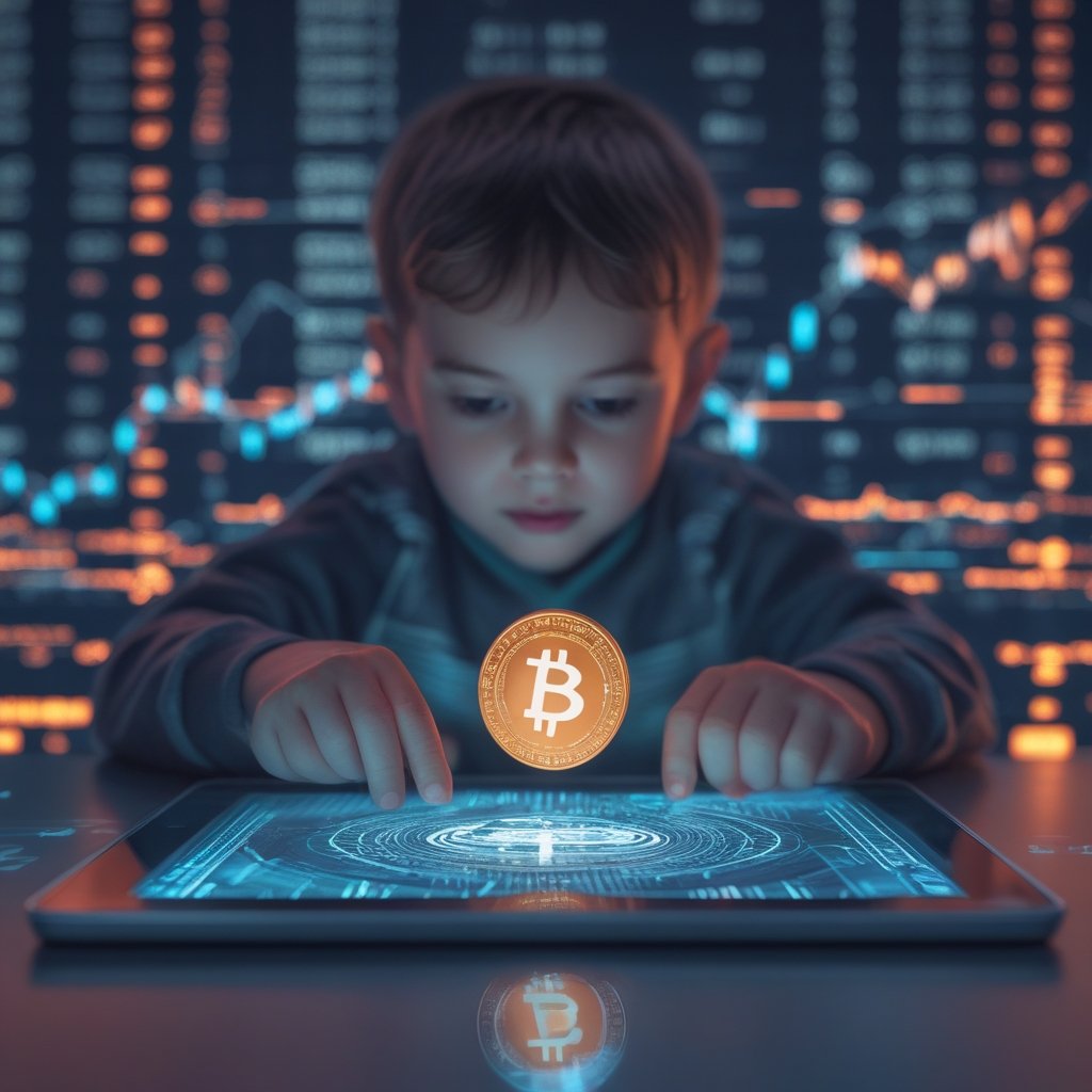 crypto industry feedback: A child drawing a cartoon character on a tablet versus on paper to explain digital vs physical