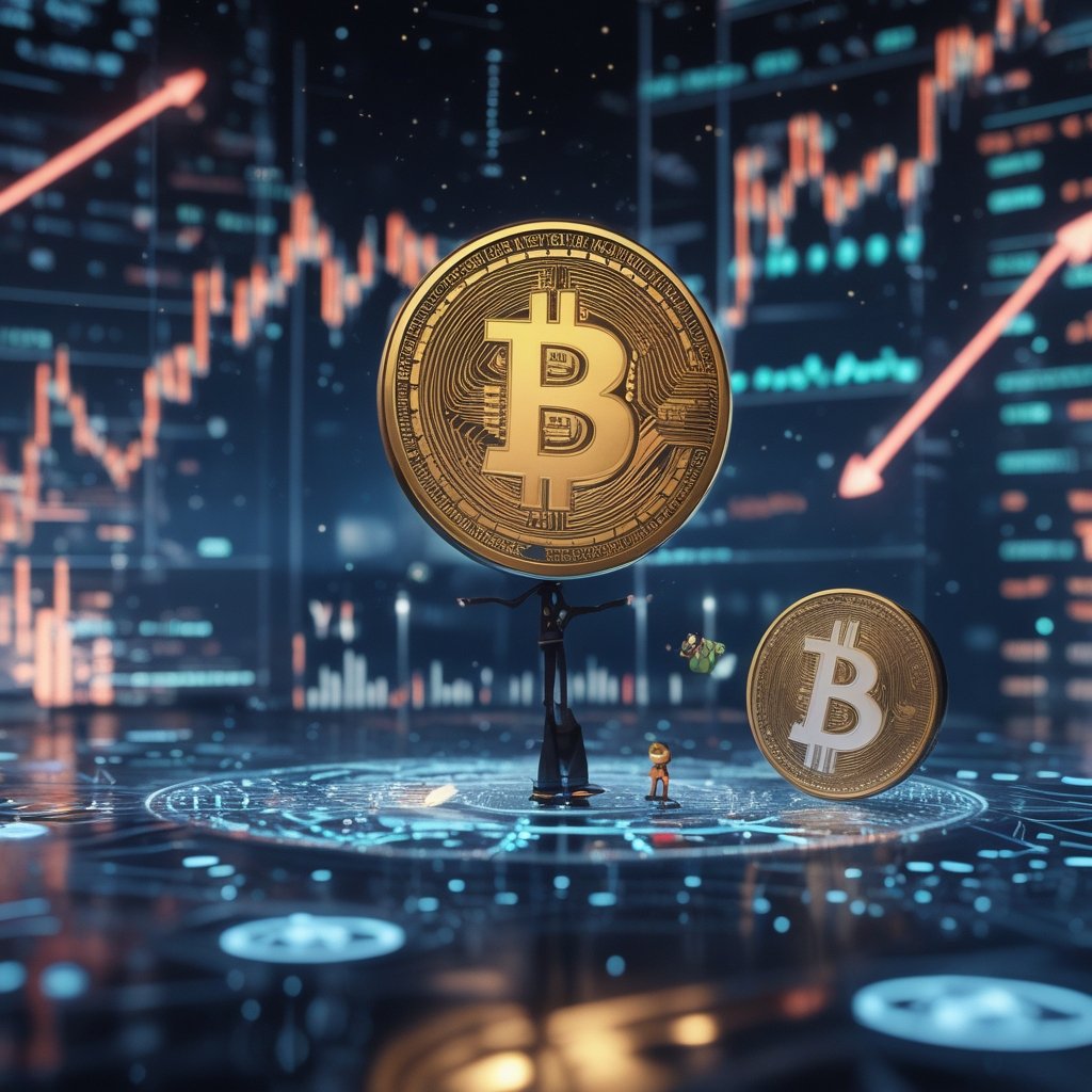 crypto sell-off december: A cartoon showing a playground with kids leaving, while a digital coin looks worried