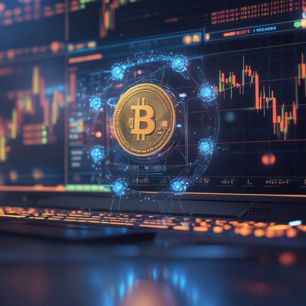 real-world asset tokenization: A simple diagram showing a house turning into a digital picture on a computer screen, with happy faces around it