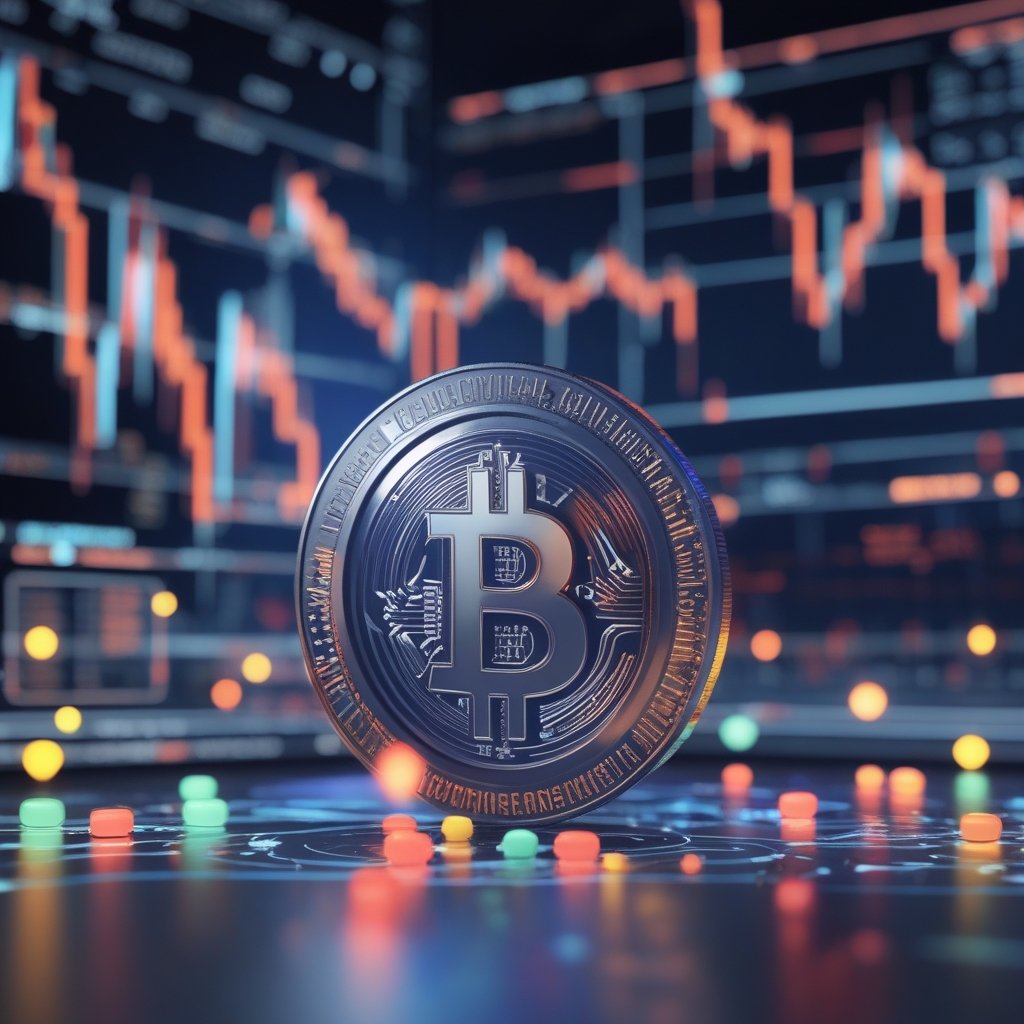 tokenized collateral derivatives: A colorful playground with safety bars and digital coins floating around